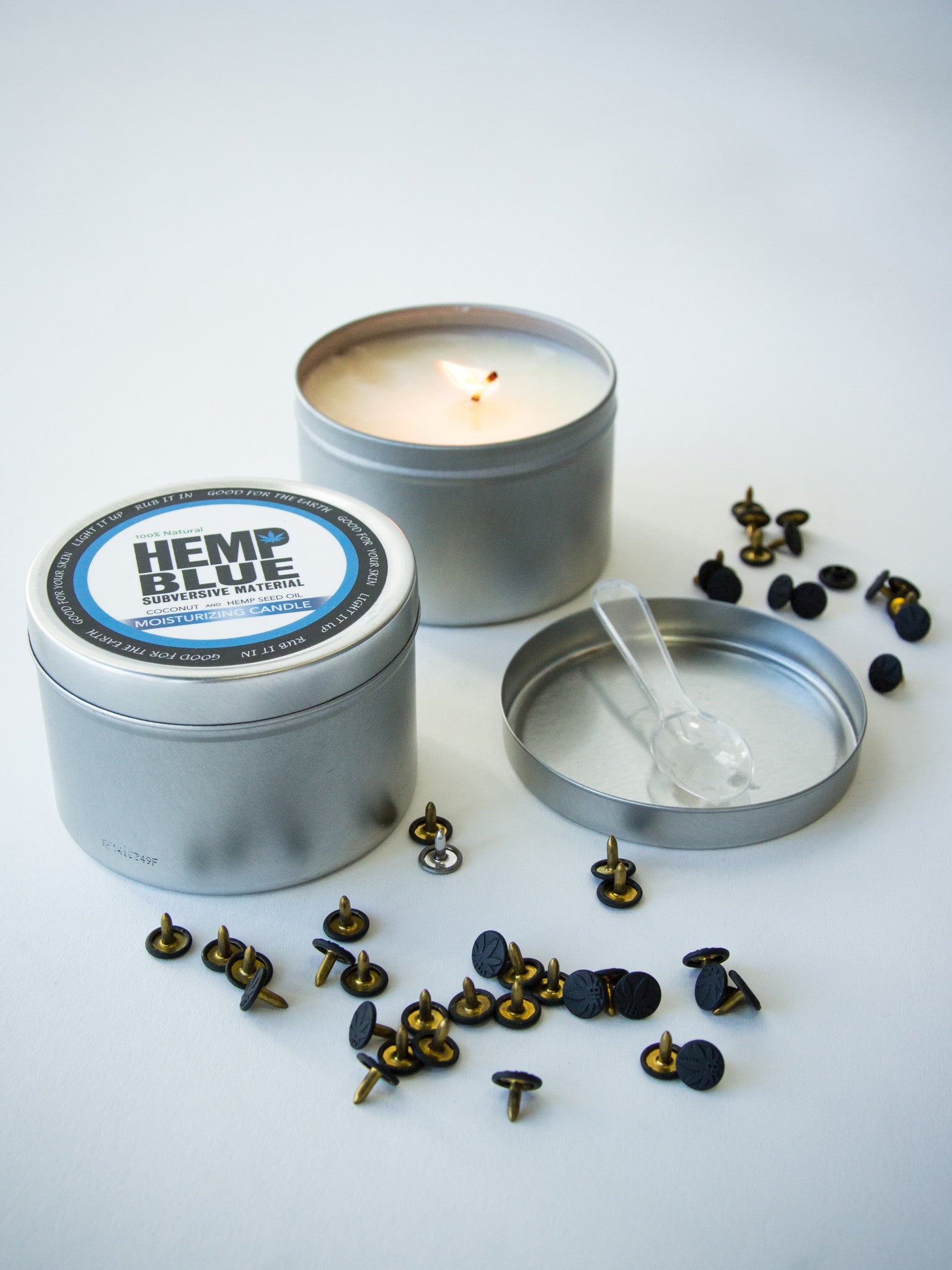 Hemp & Coconut Moisturizing Candle - Nag Champa - Hemp Blue