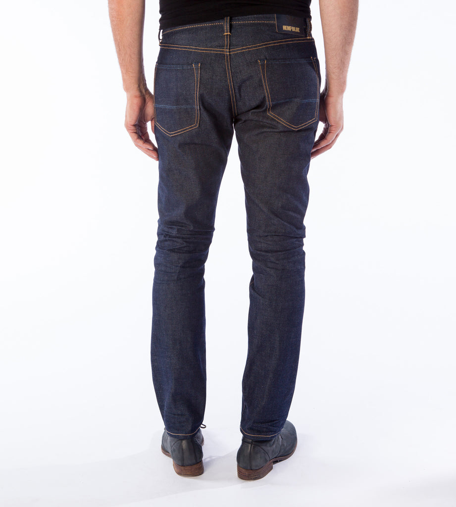 Men’s Straight Fit Premium Hemp Selvedge Jeans – Rigid Dark