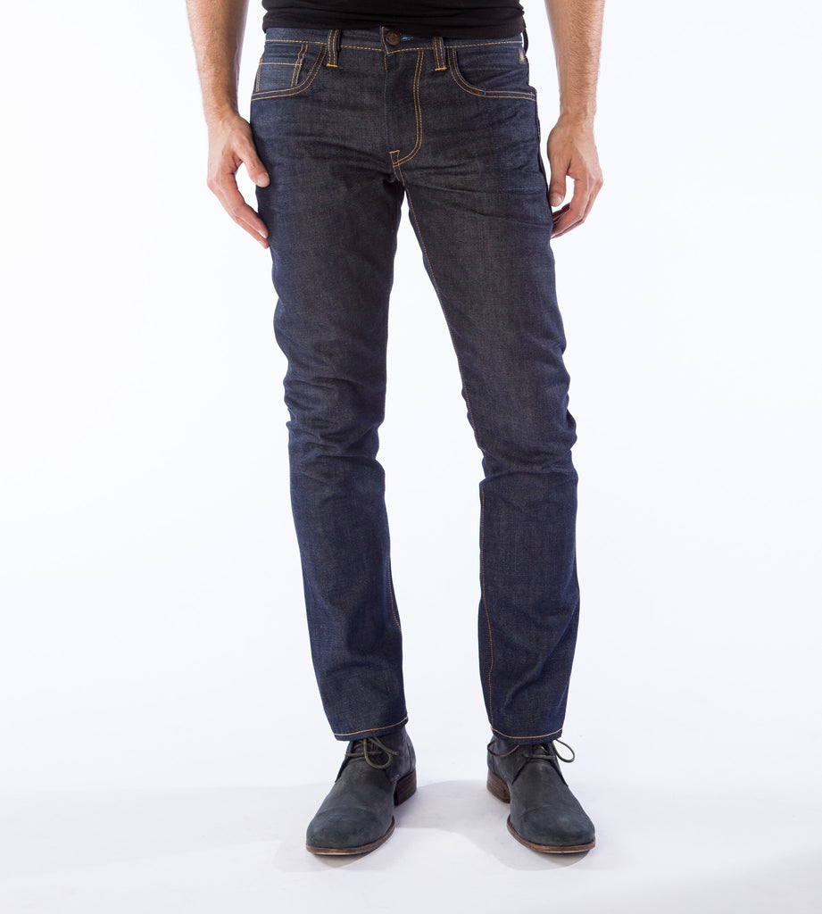 Men’s Straight Fit Premium Hemp Selvedge Jeans – Rigid Dark